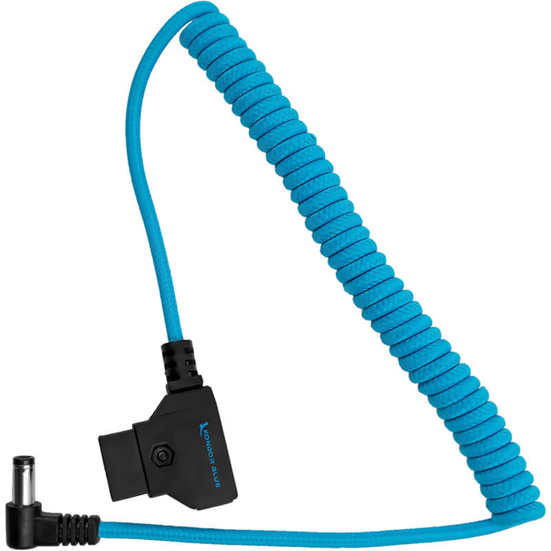 Kondor Blue D-Tap to DC Right Angle Coiled Cable - Canon C70